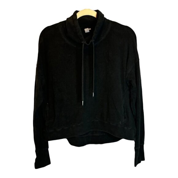 Sweaty Betty Sweatshirt Women's Size Small‎ Cowl Neck Athletic Soft Black - Picture 1 of 4